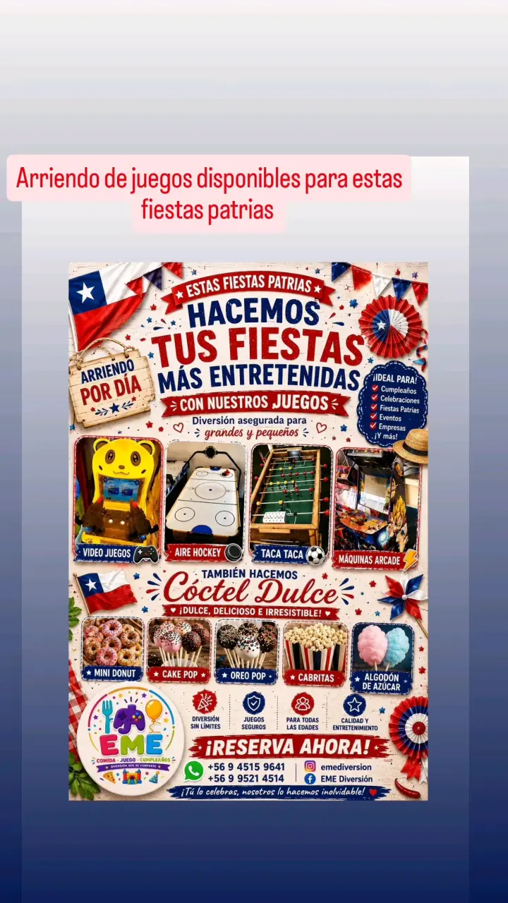 Arriendo de Juegos para Fiestas Patrias
