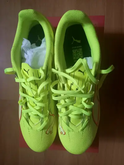 Zapato de fútbol Puma Ultra 6 play fg/ag amarillo - miniatura 1