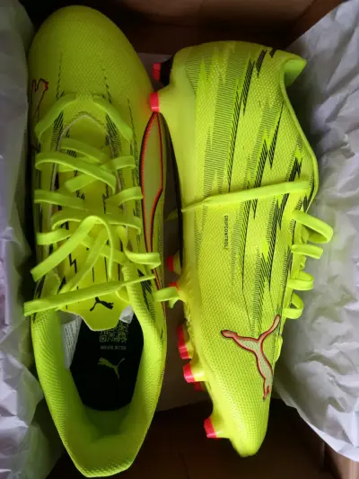 Zapato de fútbol Puma Ultra 6 play fg/ag amarillo - miniatura 4