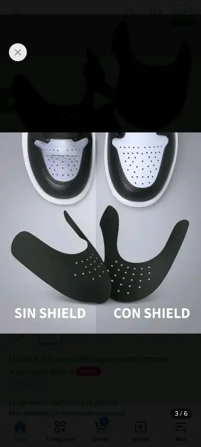 Protectores de Puntera para Zapatillas Negros - miniatura 3