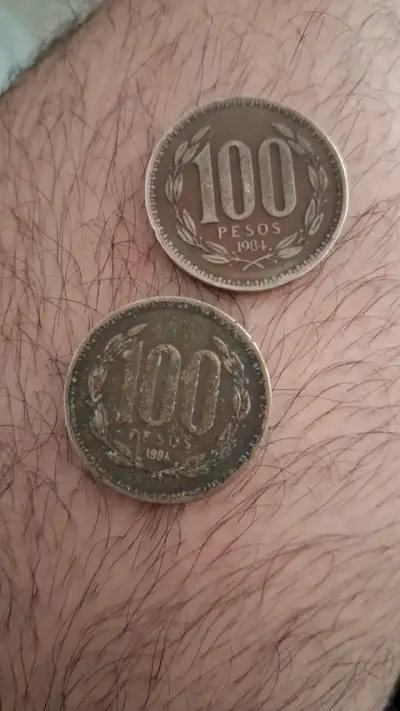 Monedas antiguas de 100 pesos chilenas 1984 - miniatura 1