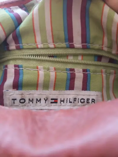 Bolso de cuero rojizo Tommy Hilfiger - miniatura 5