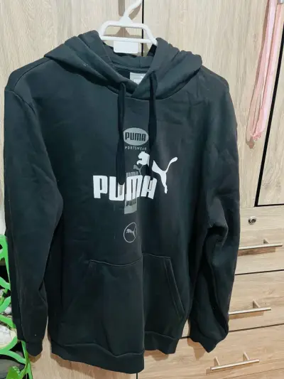 Polerón con capucha negro Puma para hombre - miniatura 1