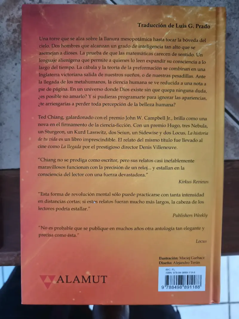 Libro 'La Historia de Tu Vida' de Ted Chiang - 2