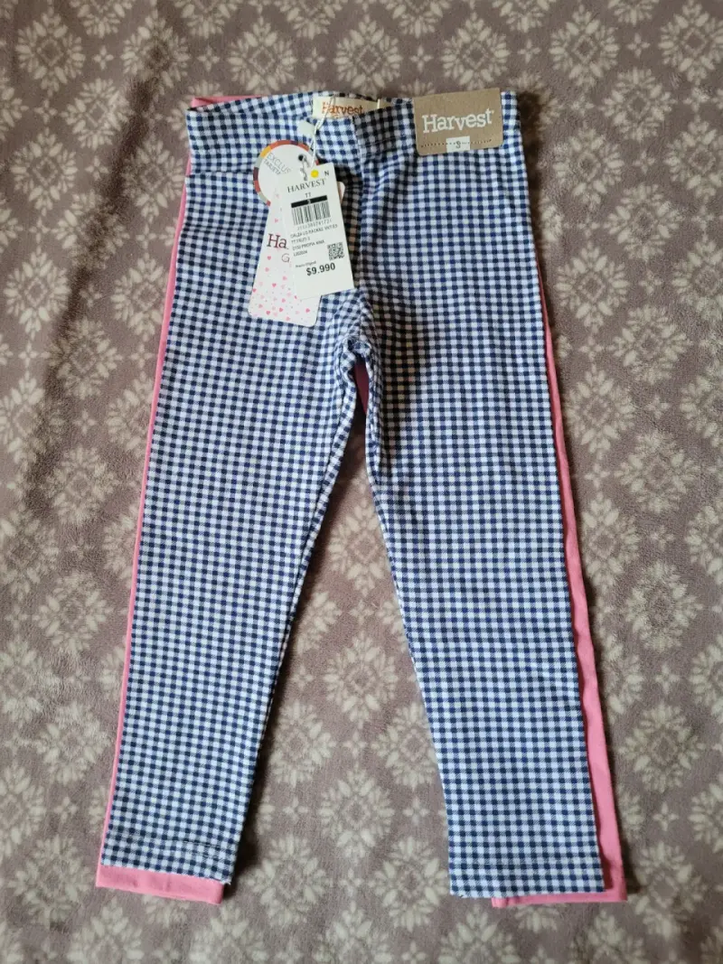 Pantalones de bebé a cuadros Harvest nuevos