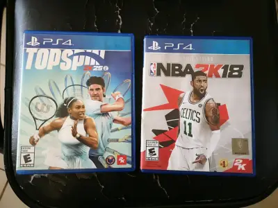 Juegos PS4 Top Spin 2K25 y NBA 2K18 - miniatura 1