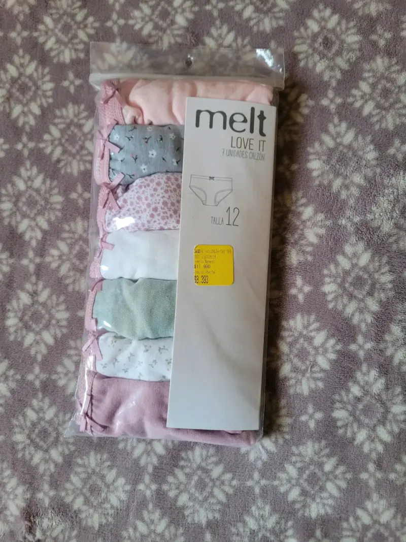 Pack de 7 calzones Melt Love It talla 12