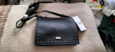 Cartera negra con tachas Sybilla - miniatura 1