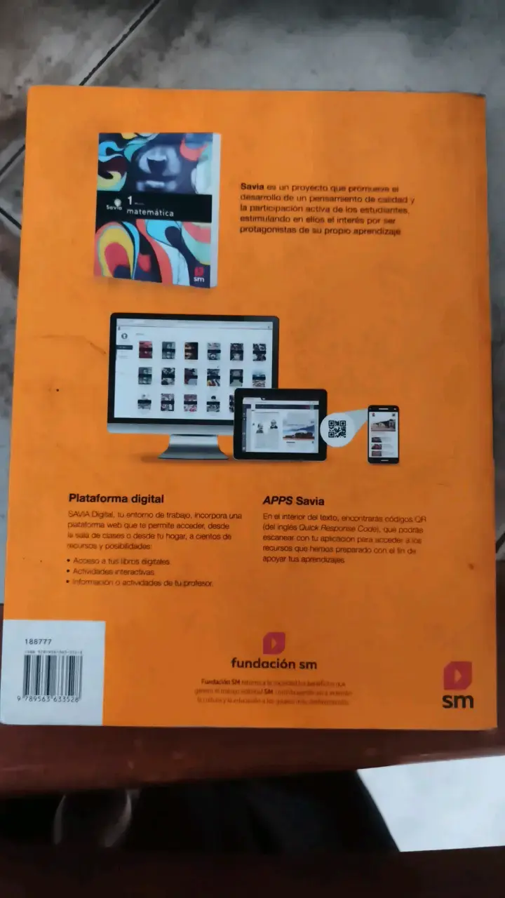 Libro de Matemáticas 1 Medio Savia SM - 2