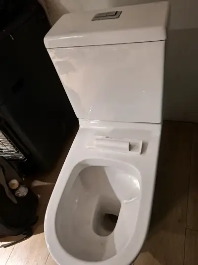 Inodoro de cerámica blanco moderno - miniatura 5