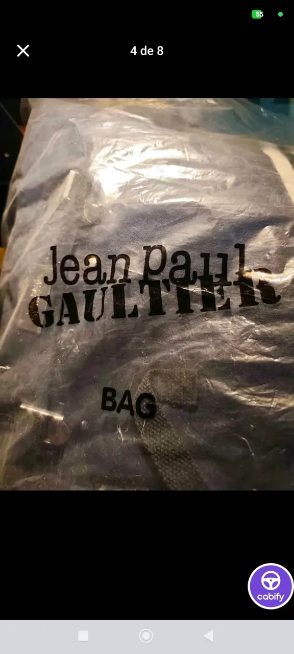 Mochila Jean Paul Gaultier azul con rayas - 3