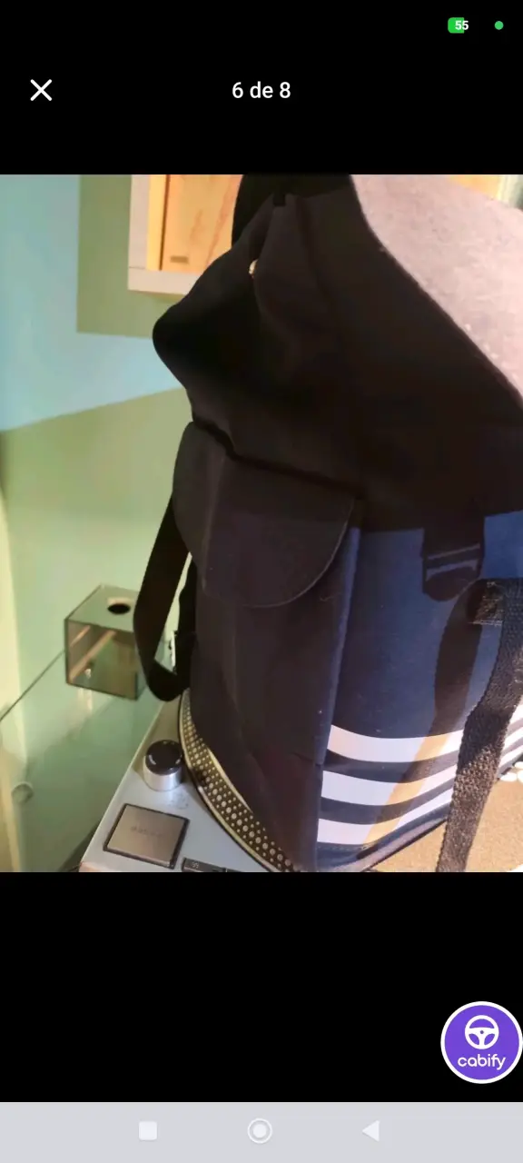 Mochila Jean Paul Gaultier azul con rayas - 4