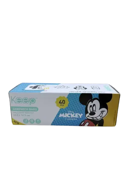 Bolsas para sándwich Keep Mickey Mouse 40 unidades - 1