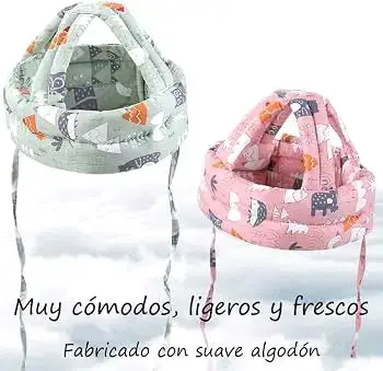 Casco protector para bebé de algodón suave - miniatura 1