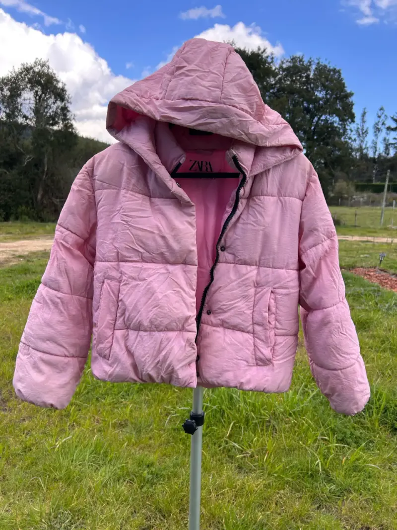 Chaqueta acolchada rosa para niña Zara