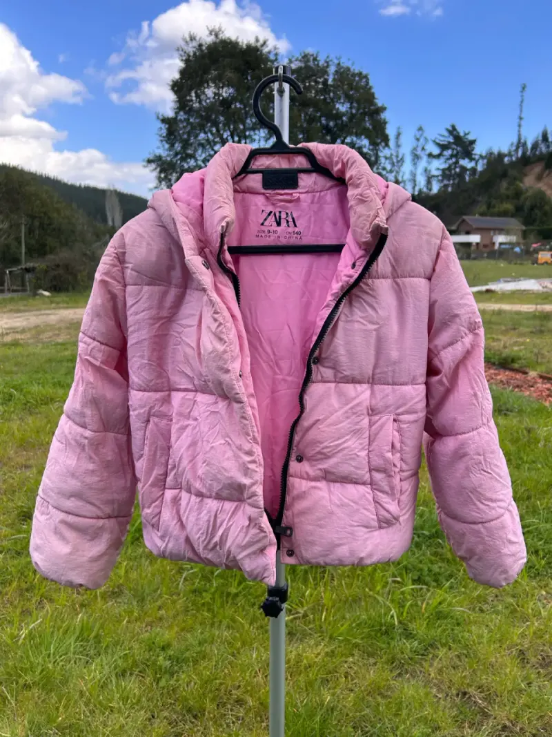 Chaqueta acolchada rosa para niña Zara - 2