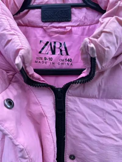 Chaqueta acolchada rosa para niña Zara - miniatura 3