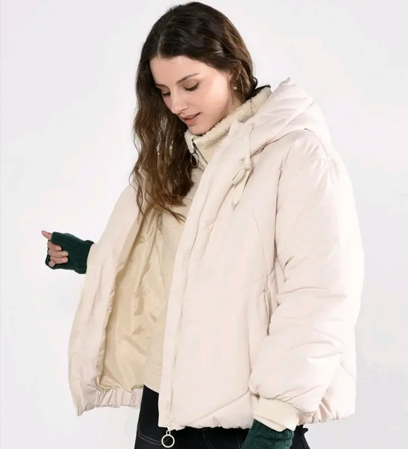 Chaqueta acolchada beige Snow Valley - 5