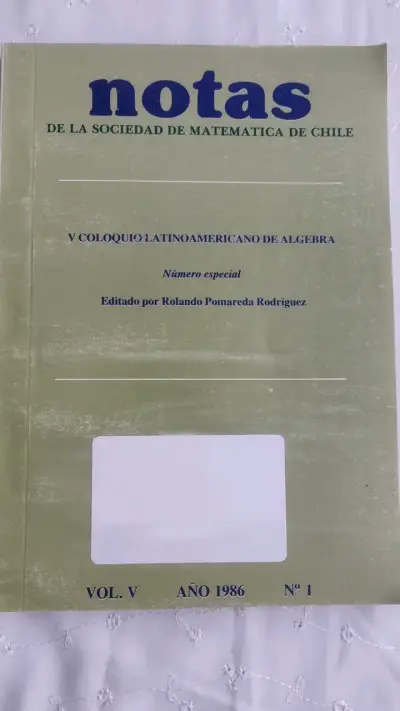 Revista Notas de la Sociedad de Matemática de Chile 1986 - miniatura 1
