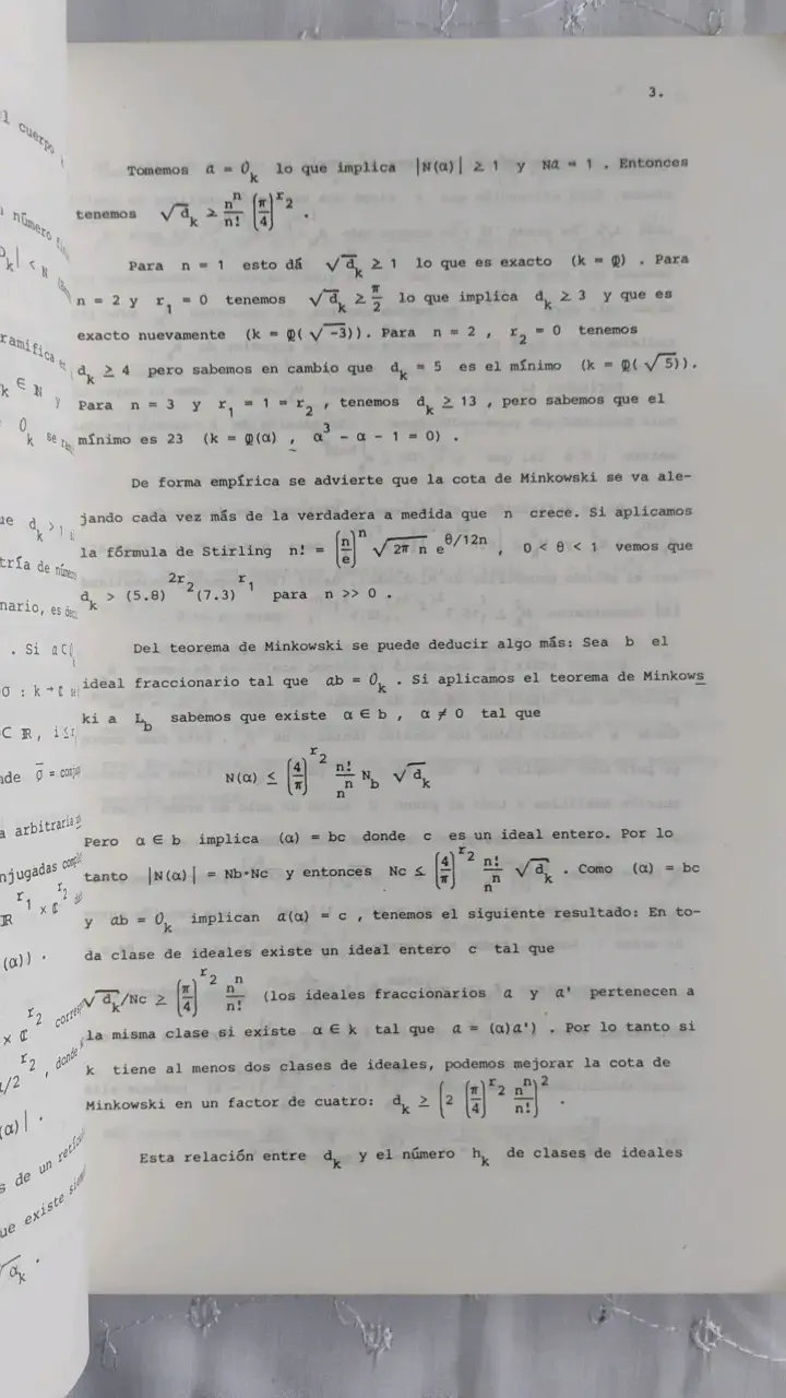 Revista Notas de la Sociedad de Matemática de Chile 1986 - 3