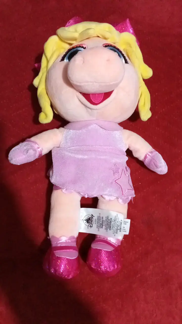 Peluche Miss Piggy Disney en vestido rosa