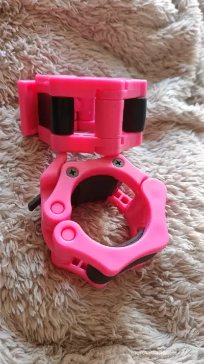 Collares de sujeción para barra de pesas color rosa - miniatura 1