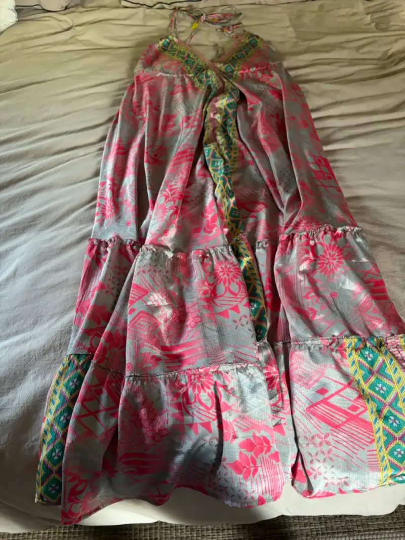 Vestido largo bohemio con estampado floral - 2
