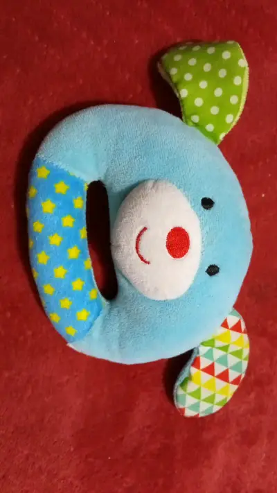 Sonajero de peluche para bebé multicolor - miniatura 1