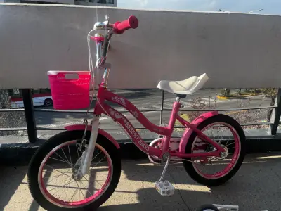 Bicicleta infantil rosa aro 16 - miniatura 1