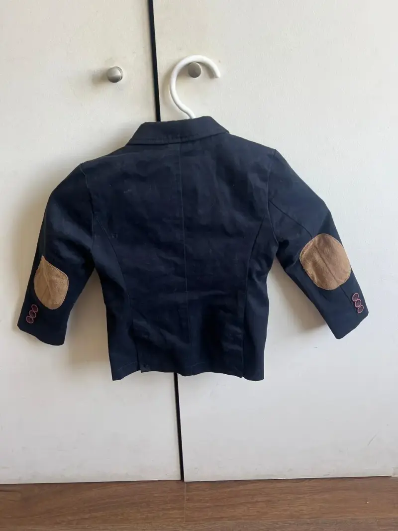 Blazer infantil azul marino con coderas - 2