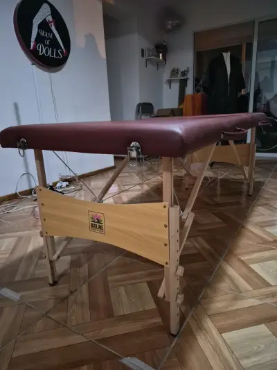 Camilla de Masaje Plegable Portátil Burdeos - miniatura 2