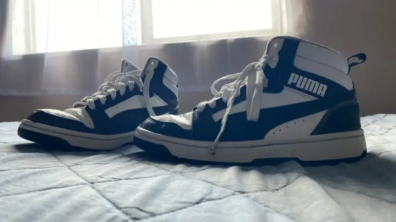 Zapatillas altas Puma blancas y negras - 1