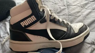 Zapatillas altas Puma blancas y negras - miniatura 4
