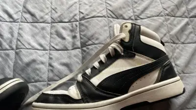 Zapatillas altas Puma blancas y negras - miniatura 5