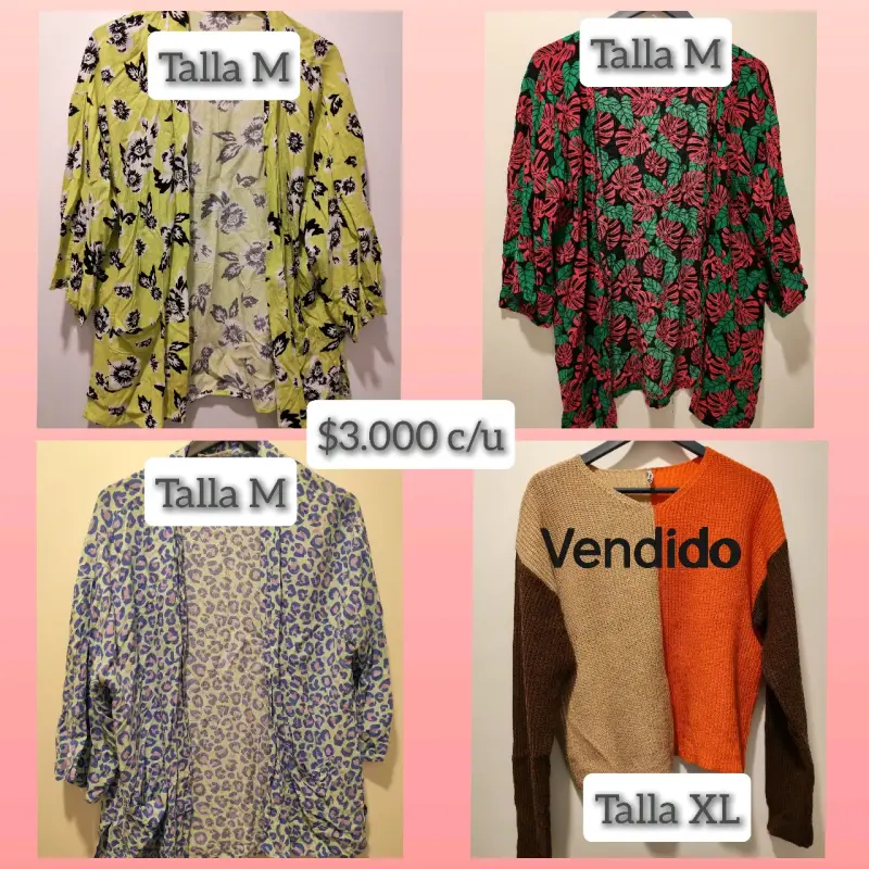 Kimono floral talla M en varios colores