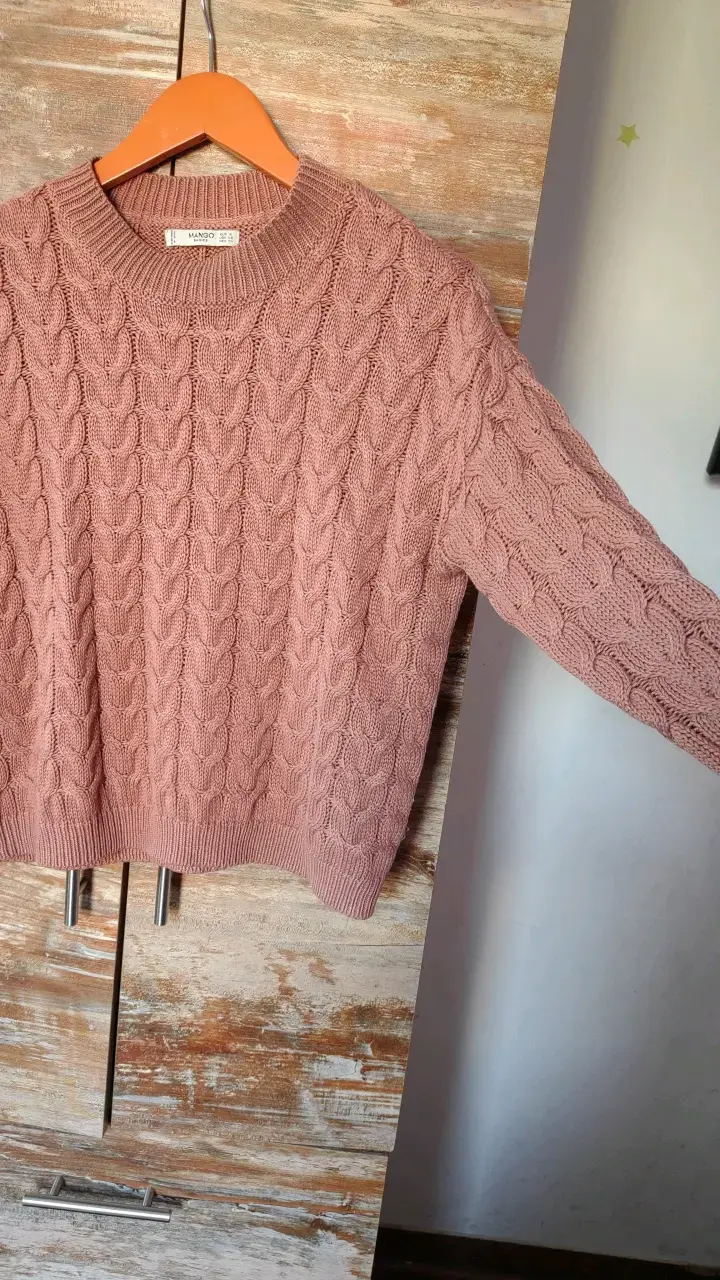 Suéter de punto rosa Mango Basics - 3