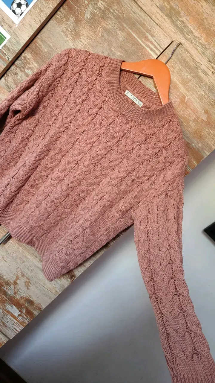 Suéter de punto rosa Mango Basics - 4