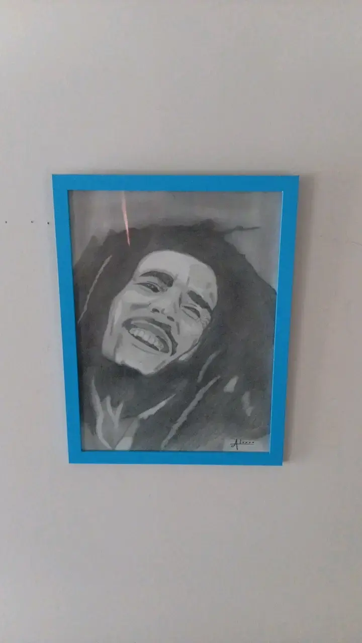Cuadro con retrato enmarcado de Bob Marley - 3