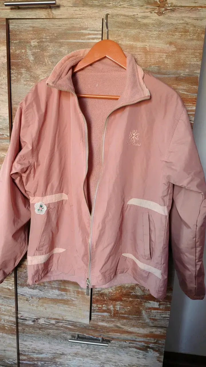 Chaqueta rosa para mujer con forro polar - 1