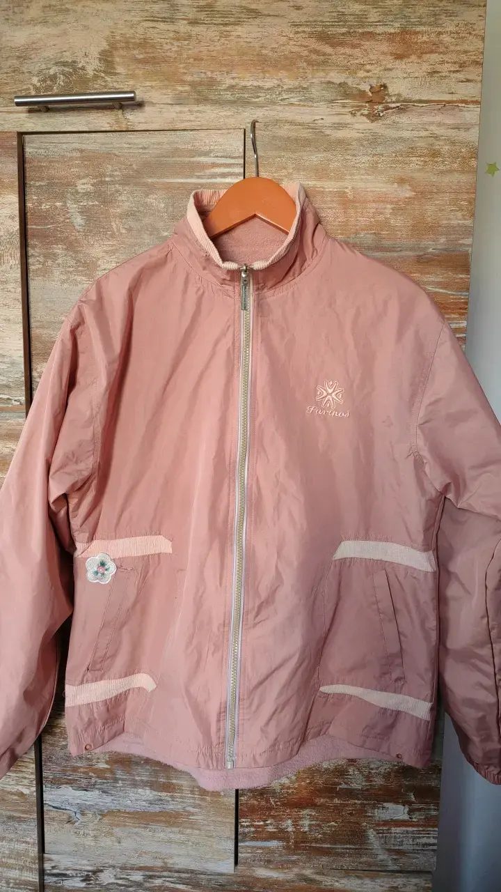 Chaqueta rosa para mujer con forro polar - 2