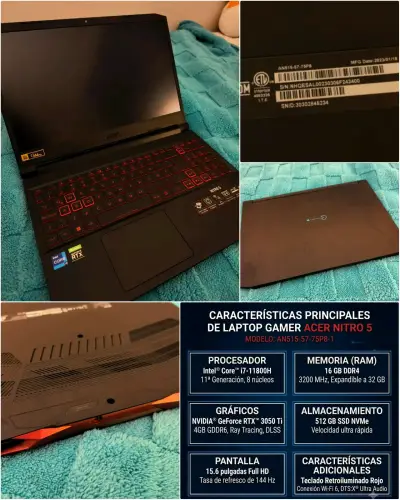 Laptop Gamer Acer Nitro 5 Core i7 16GB RAM - miniatura 1
