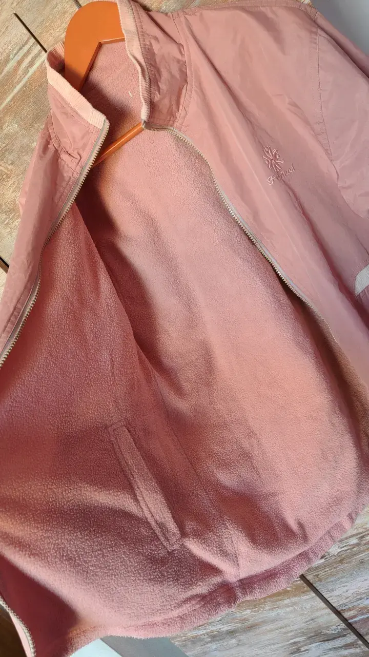 Chaqueta rosa para mujer con forro polar - 4