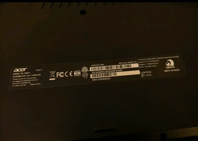 Laptop Gamer Acer Nitro 5 Core i7 16GB RAM - 5