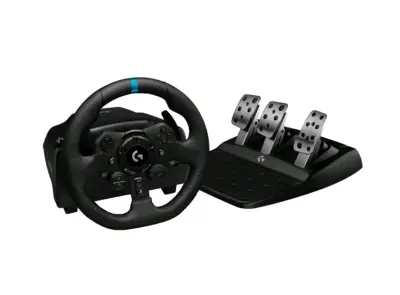Volante de Carreras Logitech con Pedales y Controles - miniatura 3