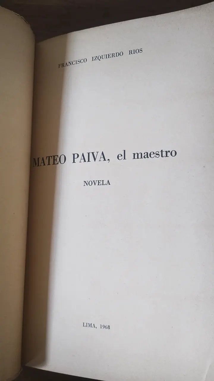 Libro 'Mateo Paiva, El Maestro' de Francisco Izquierdo Ríos - 2