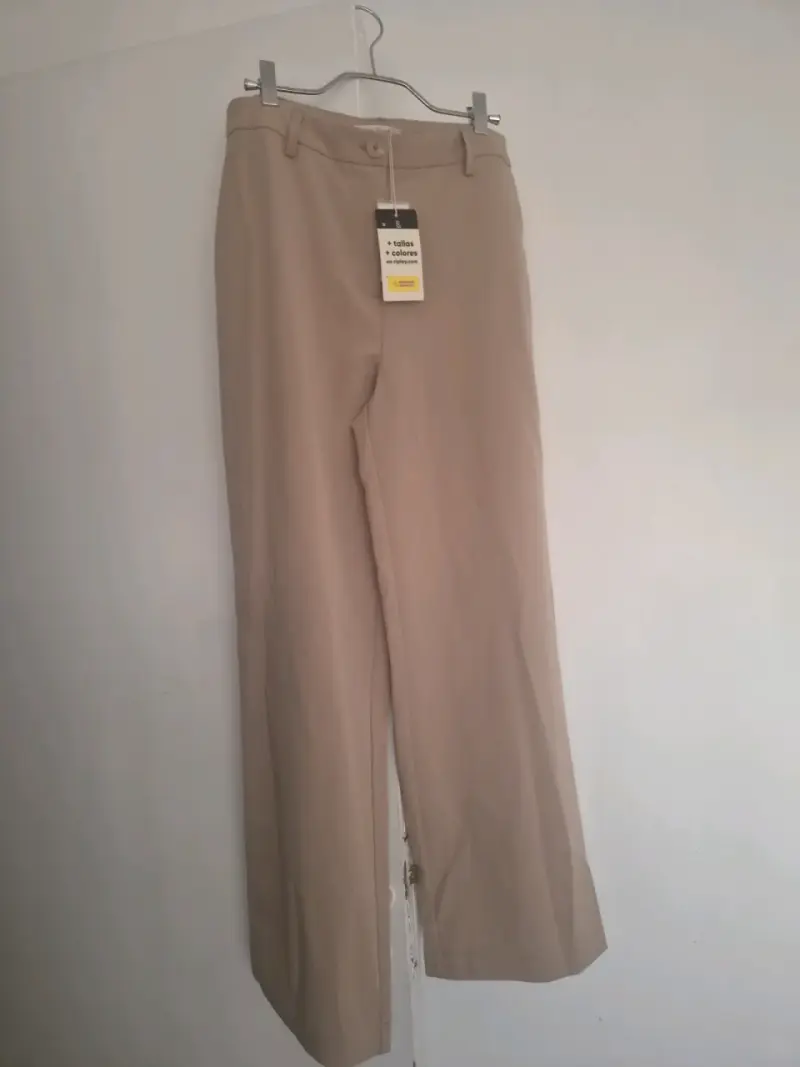 Pantalones beige de vestir Index talla 40 - 1
