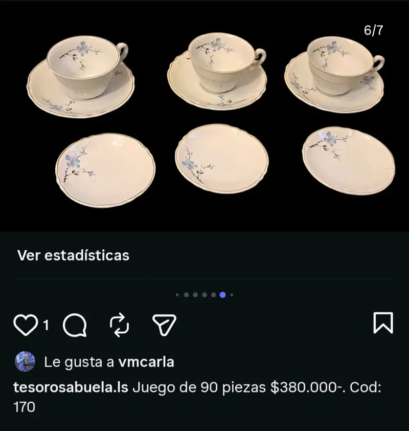 Juego de vajilla vintage con diseño - 3