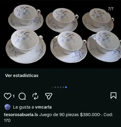 Juego de vajilla vintage con diseño - miniatura 4