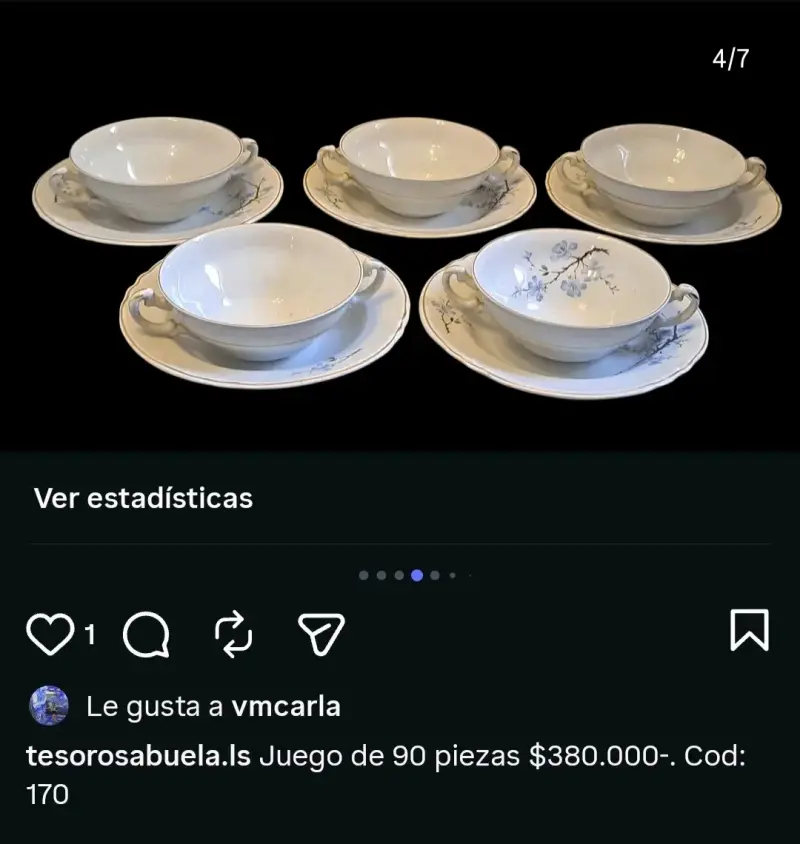 Juego de vajilla vintage con diseño - 5