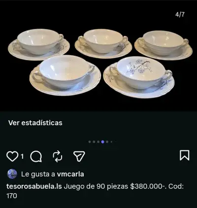 Juego de vajilla vintage con diseño - miniatura 5